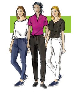 Womens' Polo Tops Color Illustration